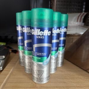 6 Pack Gillette 3x Sensitive Skin Shaving Gel‎ Aloe